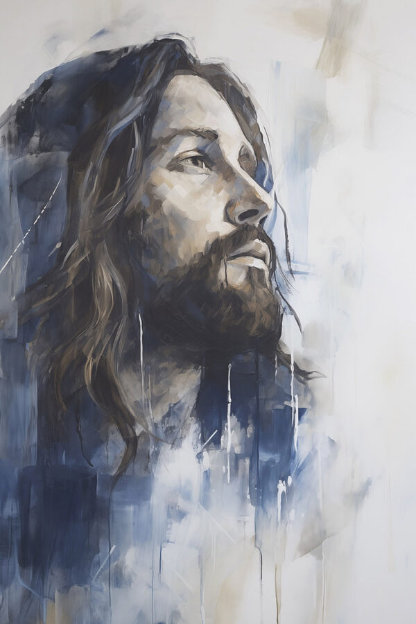 Painting of a man with long hair Painting of a man with long hair