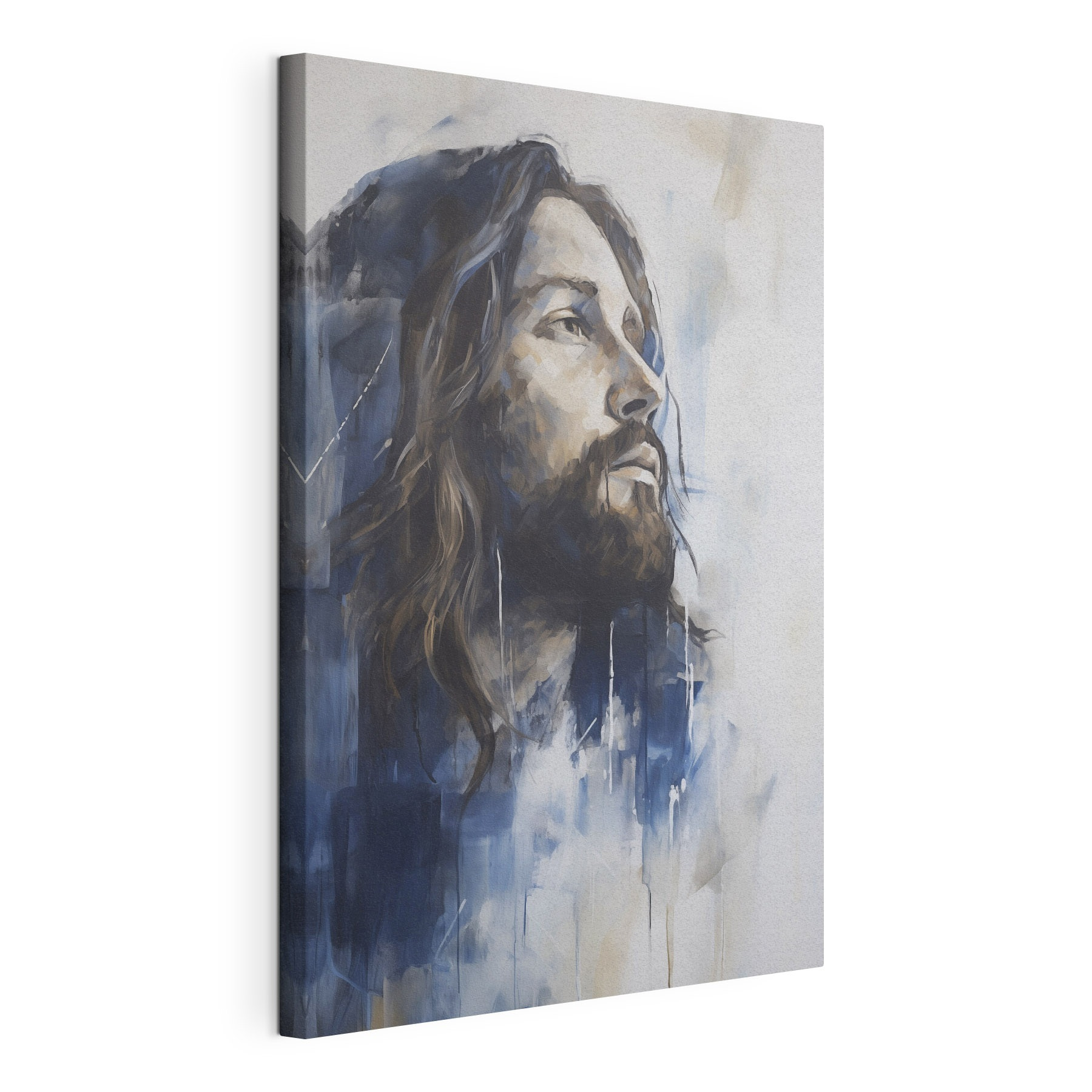 Painting of a man with long hair Painting of a man with long hair