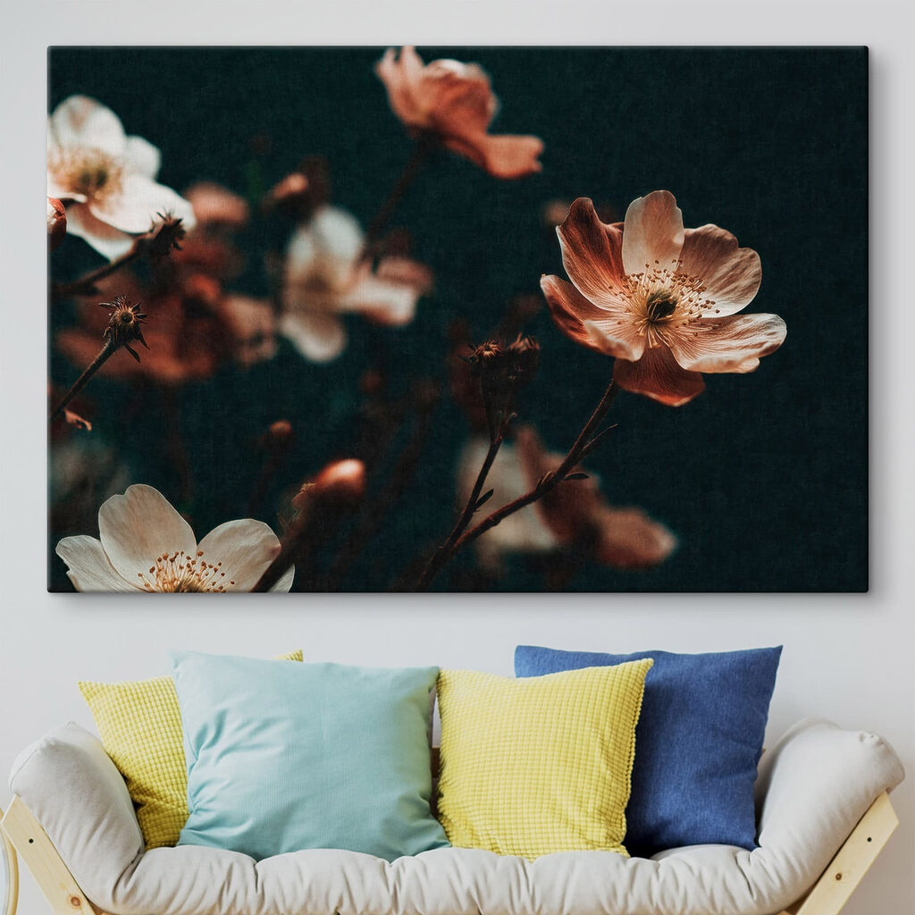 Delicate blooms in soft hues