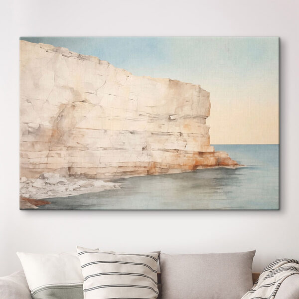 Large rock cliff in the water Large rock cliff in the water