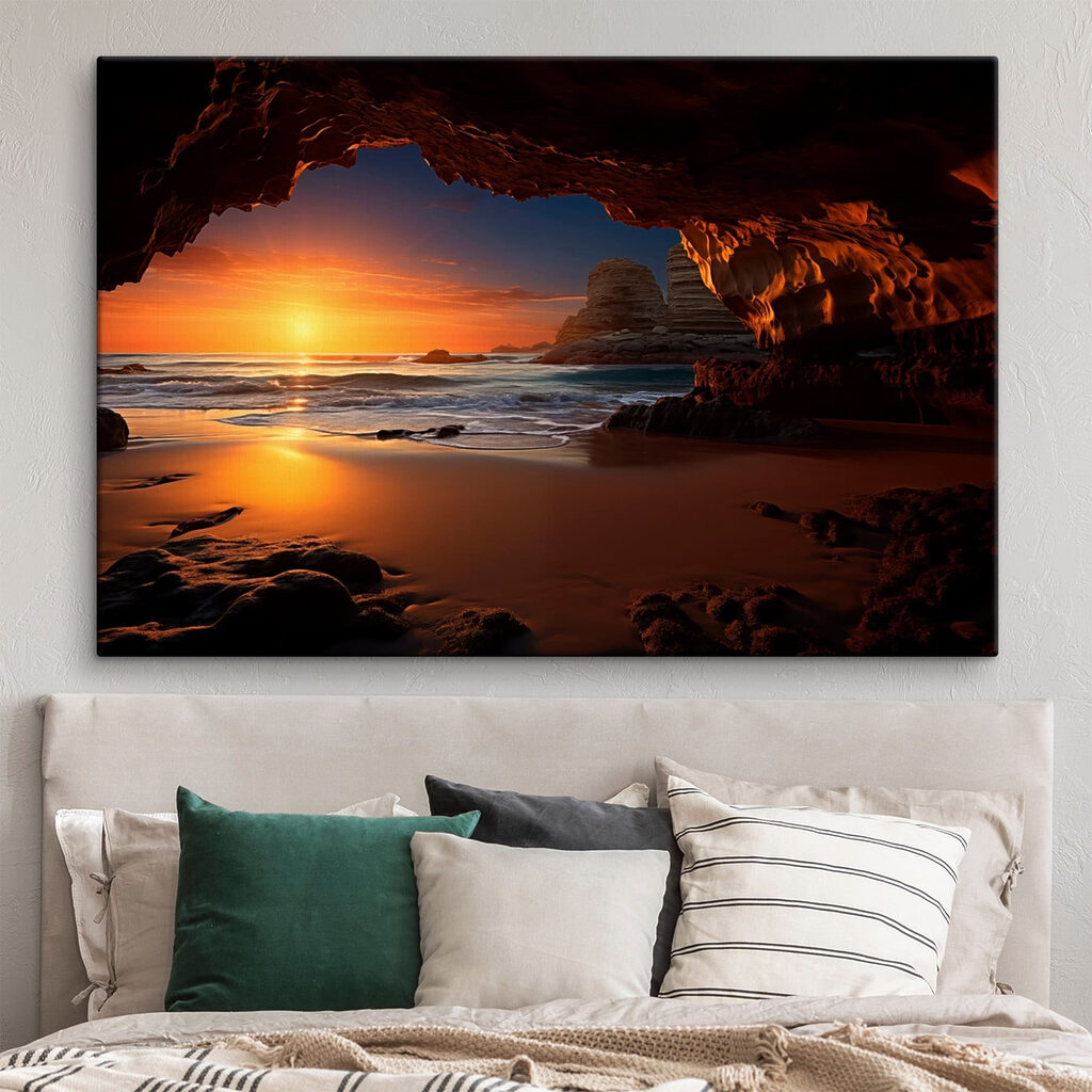 Sunset over a beach