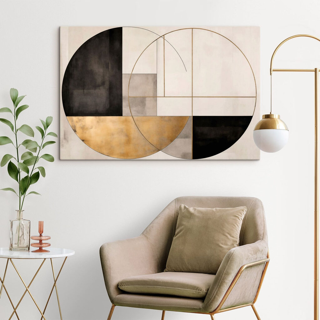 Painting of a circle and a circle Painting of a circle and a circle