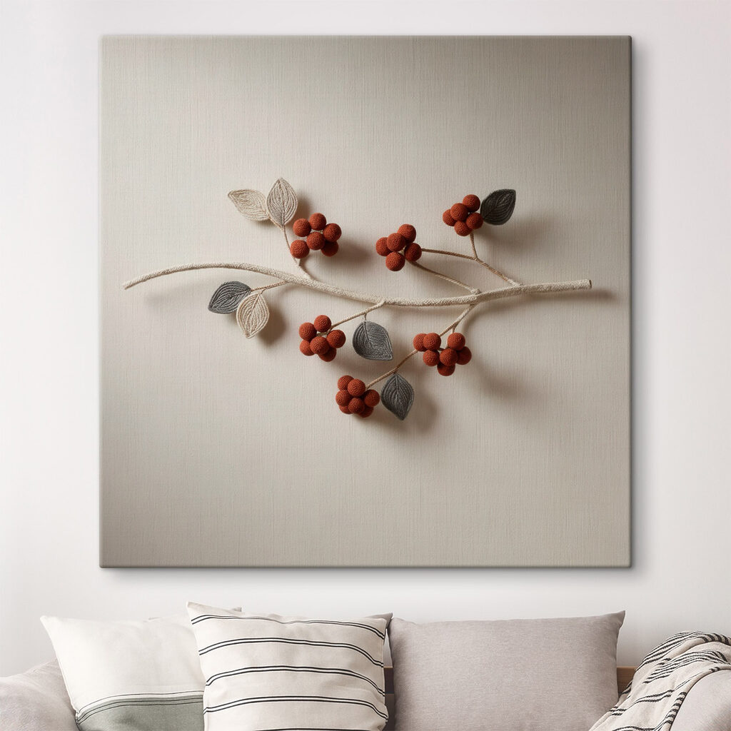Branch with berries and leaves on it Branch with berries and leaves on it