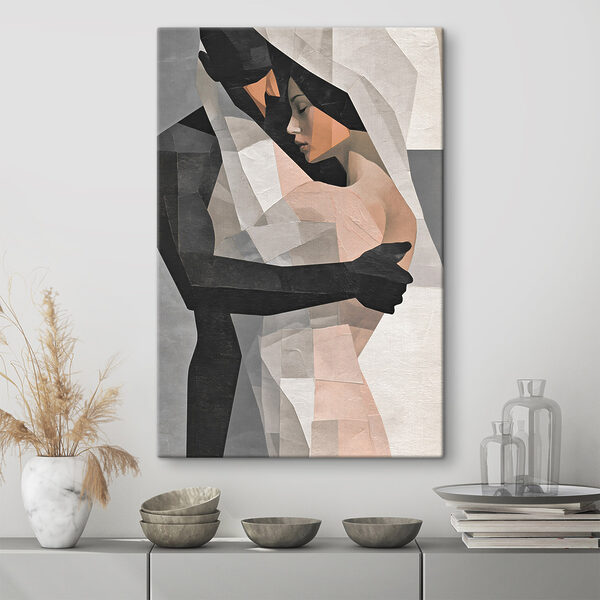 Man and woman hugging