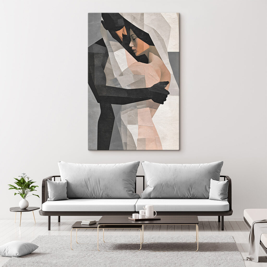 Man and woman hugging