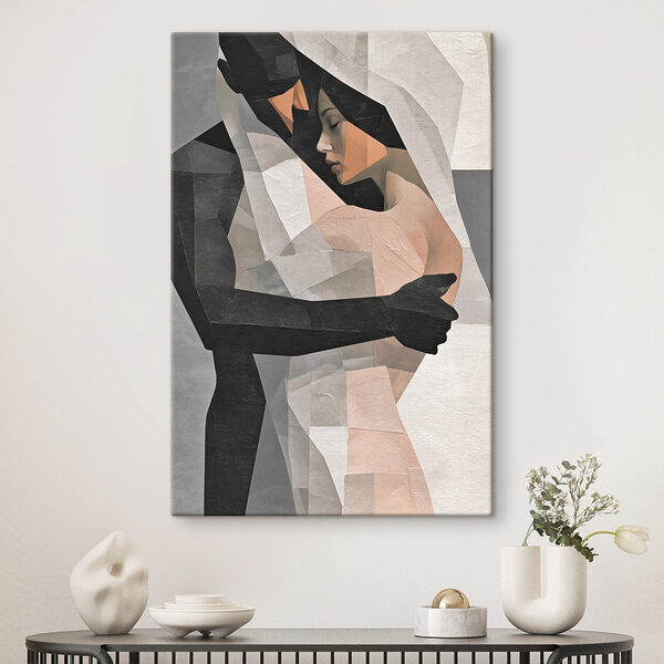 Man and woman hugging
