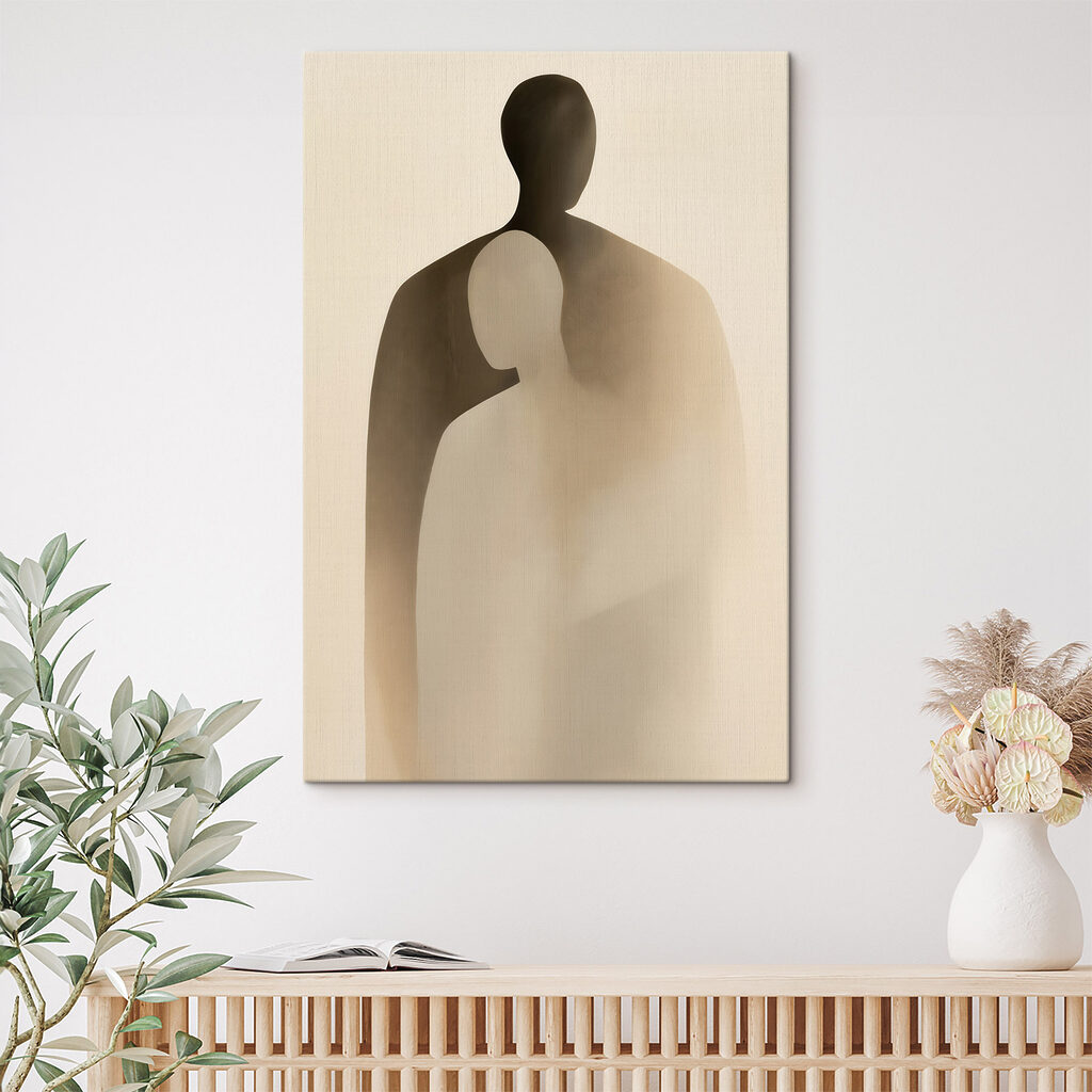 Shadow of a person and a person Shadow of a person and a person