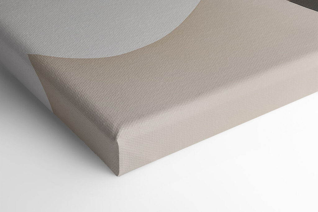 - Soft curves in earthy tones