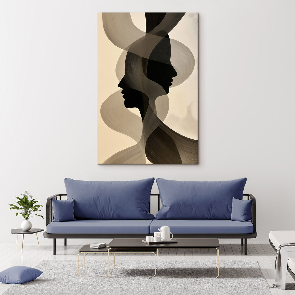 Silhouette of a couple of people