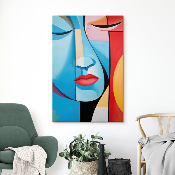 Painting of a woman's face Painting of a woman's face