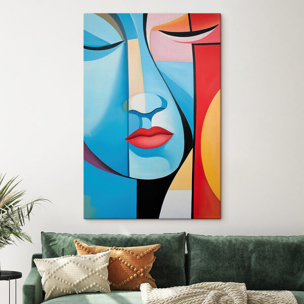 Painting of a woman's face Painting of a woman's face