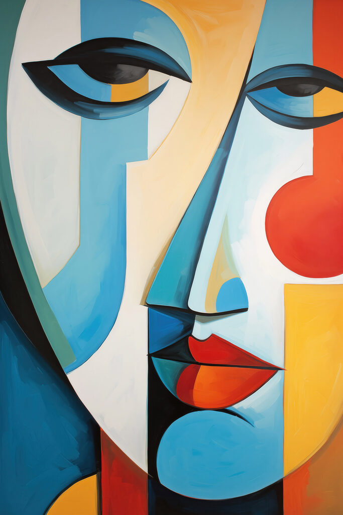 Painting of a woman's face
