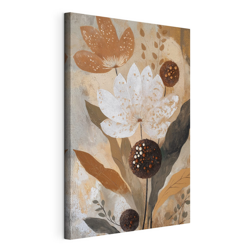 Painting of flowers and leaves Painting of flowers and leaves