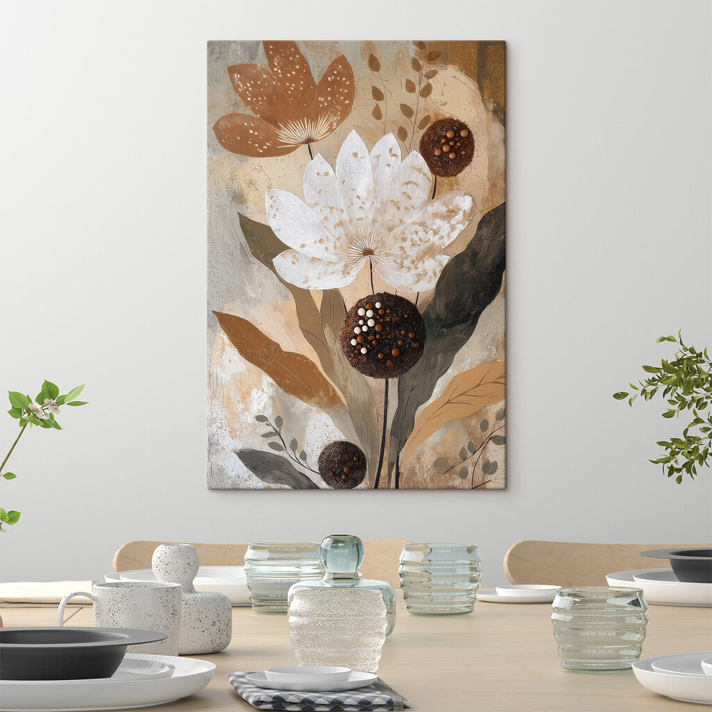 Painting of flowers and leaves Painting of flowers and leaves