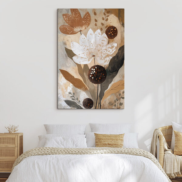 Painting of flowers and leaves Painting of flowers and leaves
