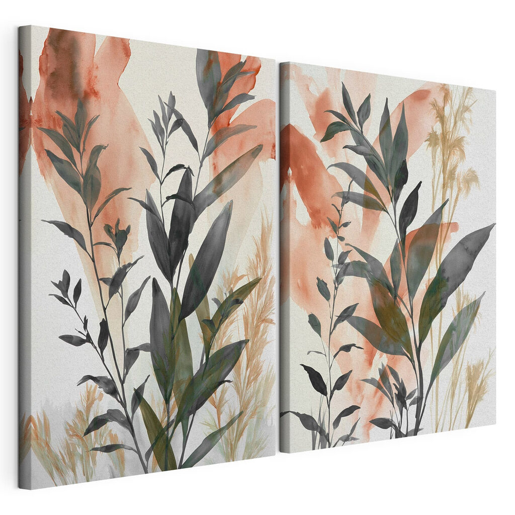 Painting of plants with leaves Painting of plants with leaves