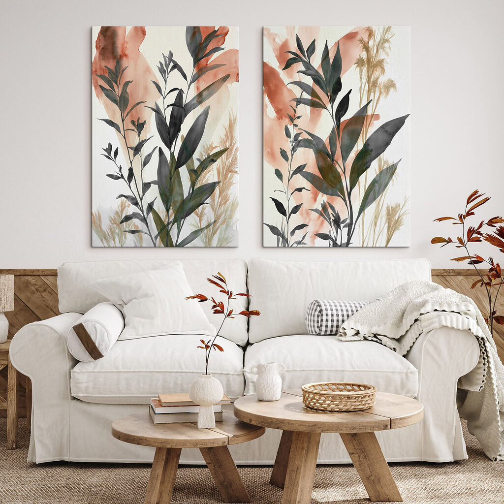 Painting of plants with leaves Painting of plants with leaves
