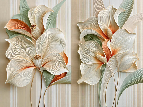 Elegant floral design in soft colors