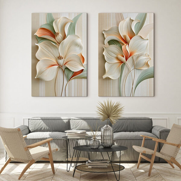 Elegant floral design in soft colors