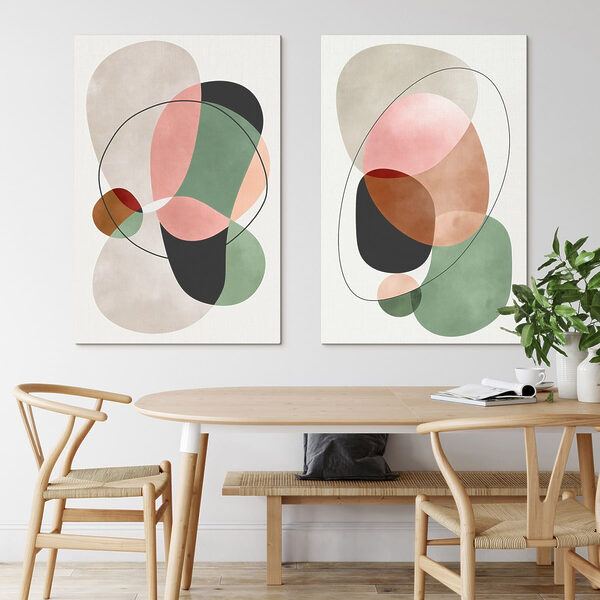 Abstract shapes in soft colors Abstract shapes in soft colors
