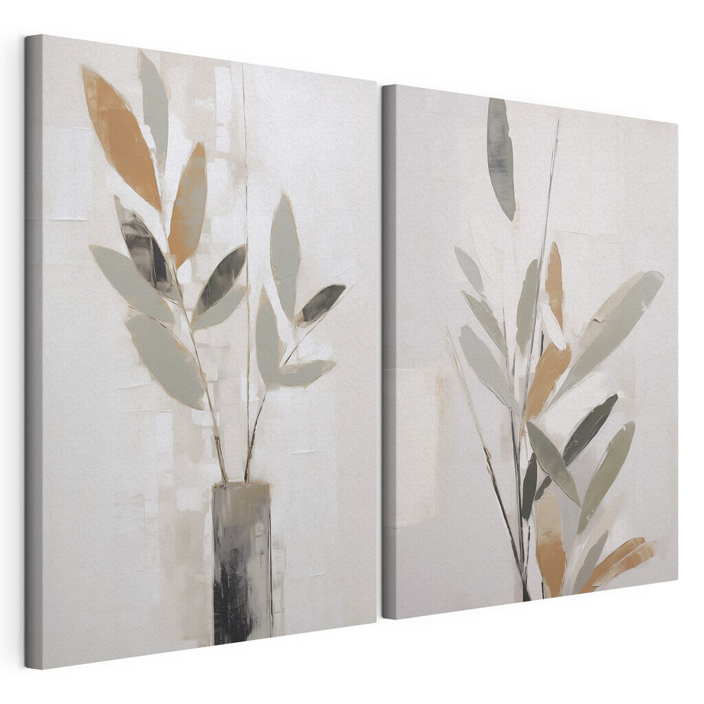 Painting of a plant in a vase Painting of a plant in a vase