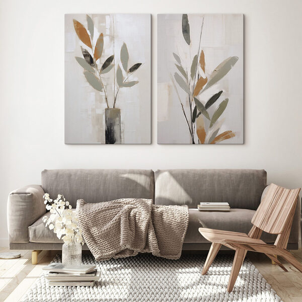 Painting of a plant in a vase Painting of a plant in a vase