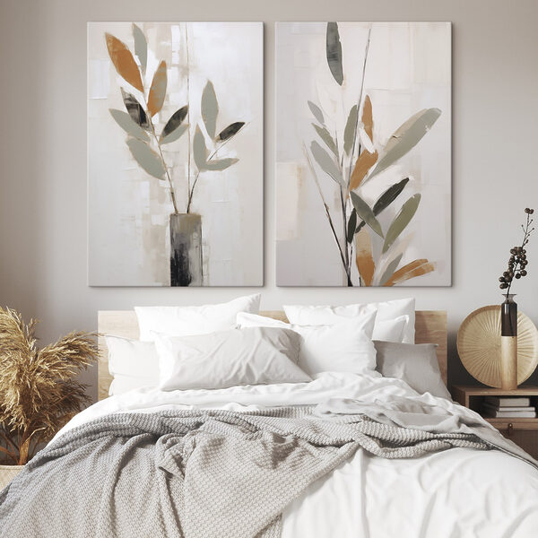 Painting of a plant in a vase Painting of a plant in a vase