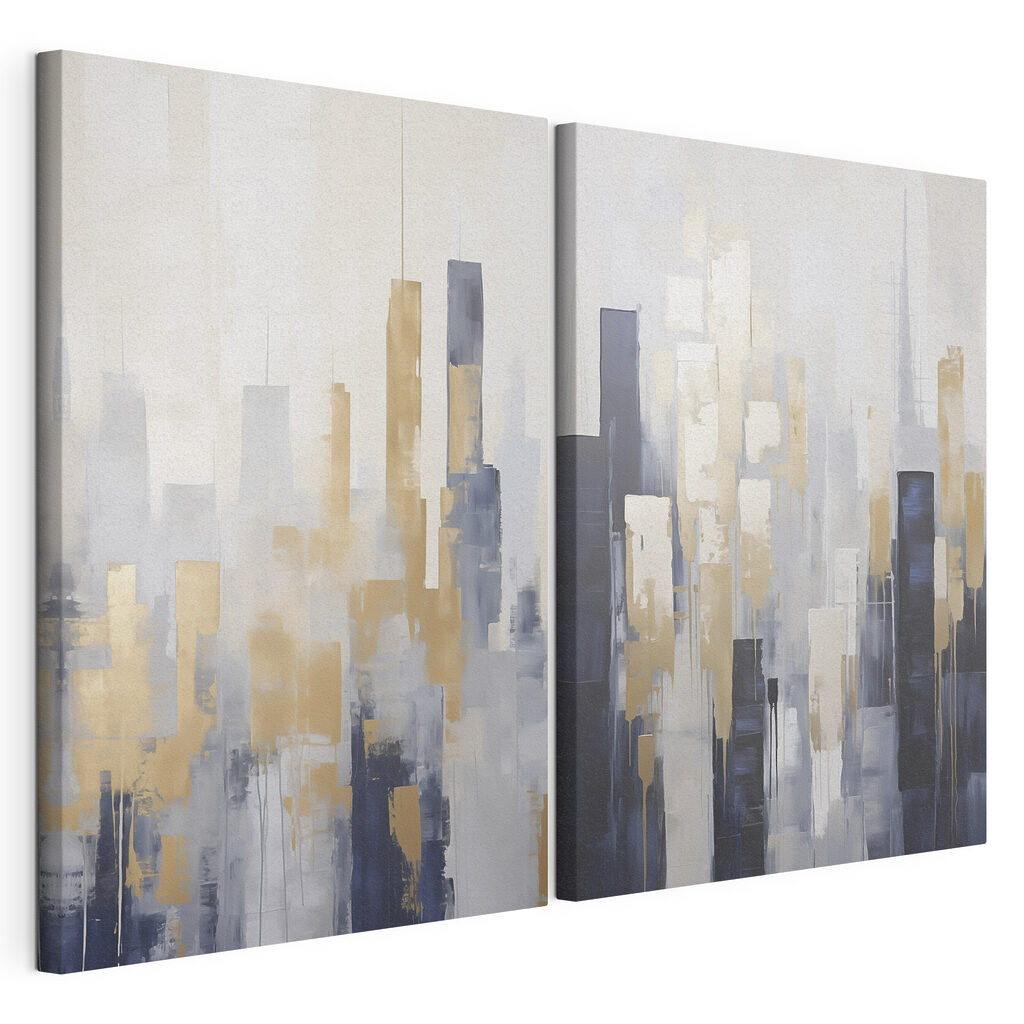 Painting of a city Painting of a city