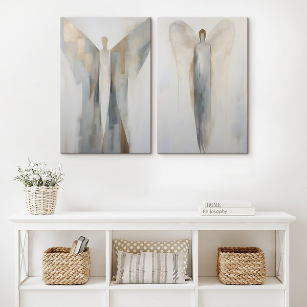 Ethereal figures in muted tones Ethereal figures in muted tones