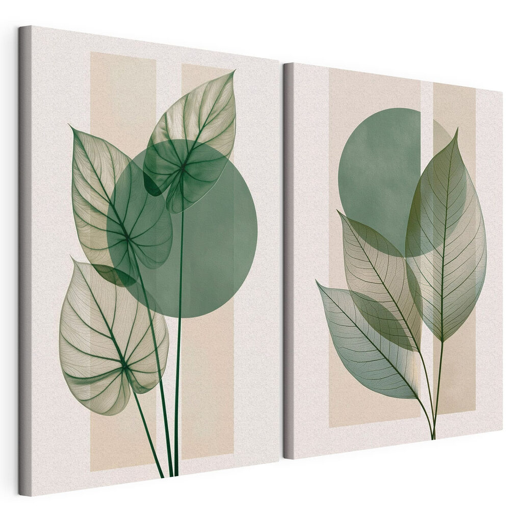 Elegant green leaves on soft background Elegant green leaves on soft background