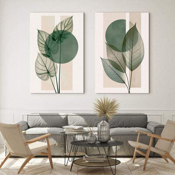 Elegant green leaves on soft background Elegant green leaves on soft background