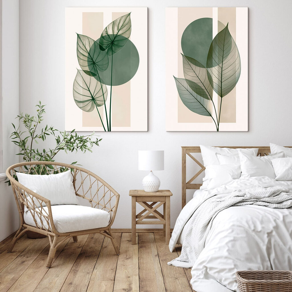 Elegant green leaves on soft background Elegant green leaves on soft background