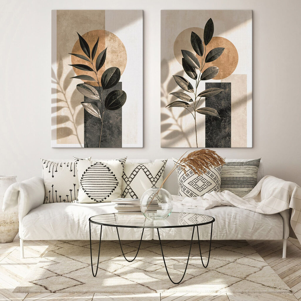 Floral elegance meets geometric shapes Floral elegance meets geometric shapes