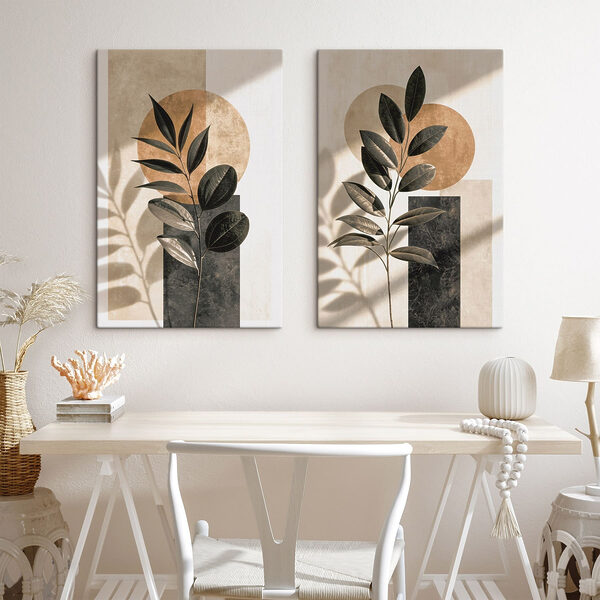Floral elegance meets geometric shapes Floral elegance meets geometric shapes