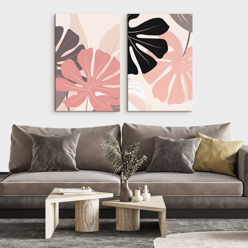 Elegant leaves in soft hues Elegant leaves in soft hues
