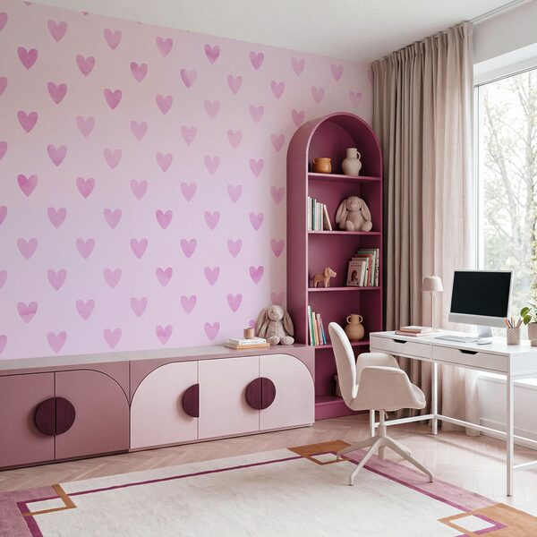 Cuori rosa su sfondo rosa Cuori rosa su sfondo rosa