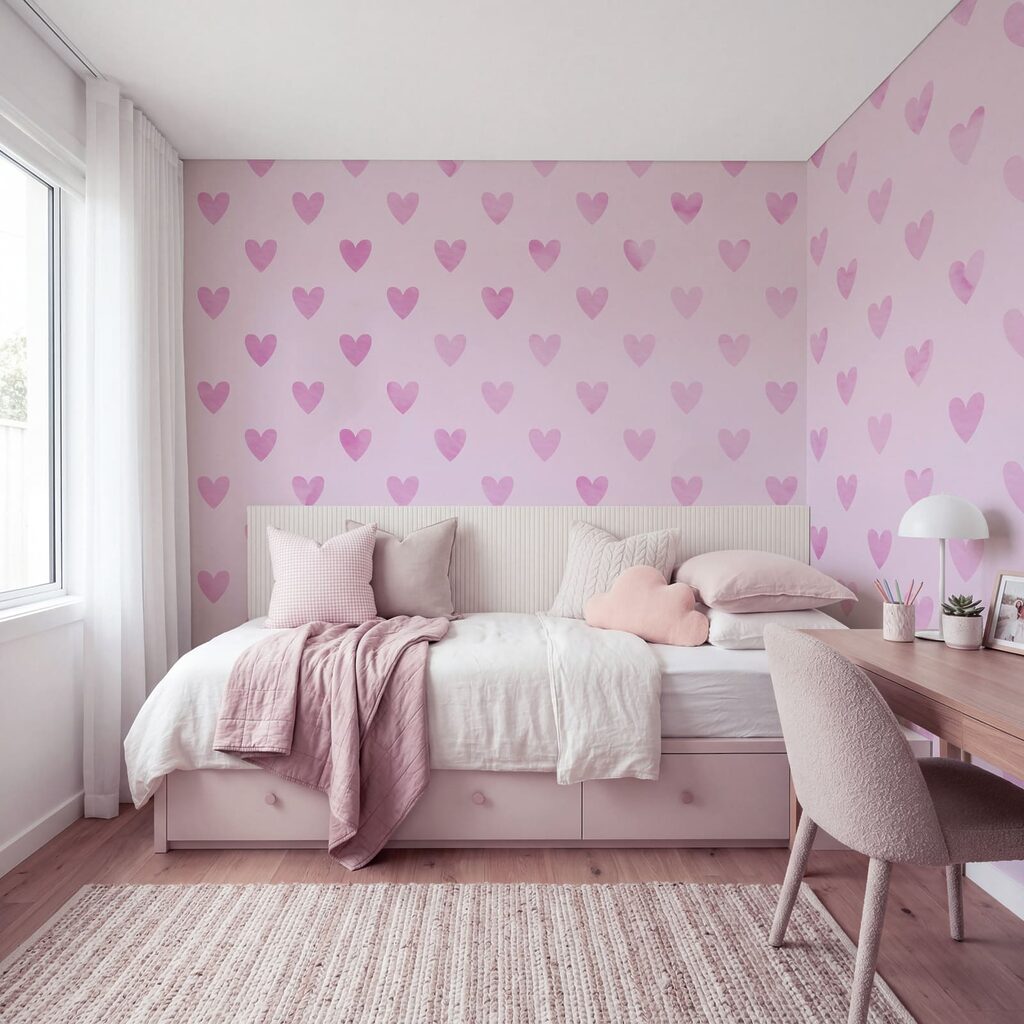 Cuori rosa su sfondo rosa Cuori rosa su sfondo rosa