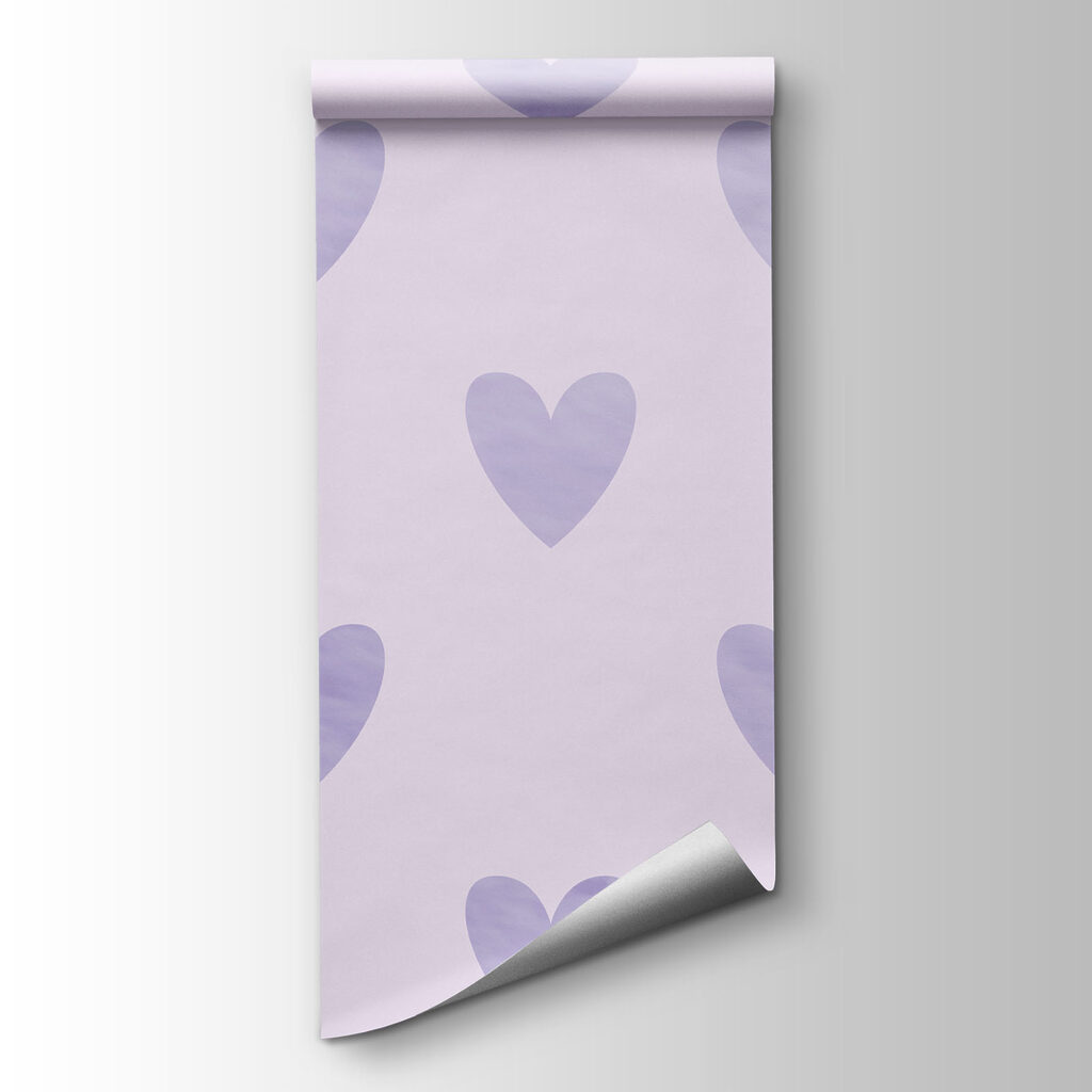 Purple hearts on a white background Purple hearts on a white background