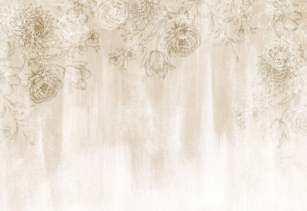 White and brown floral pattern