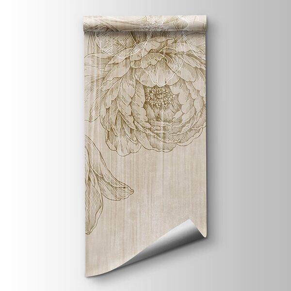 White and brown floral pattern