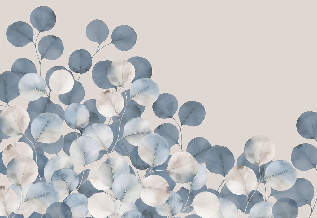 Delicate leaves in soft hues