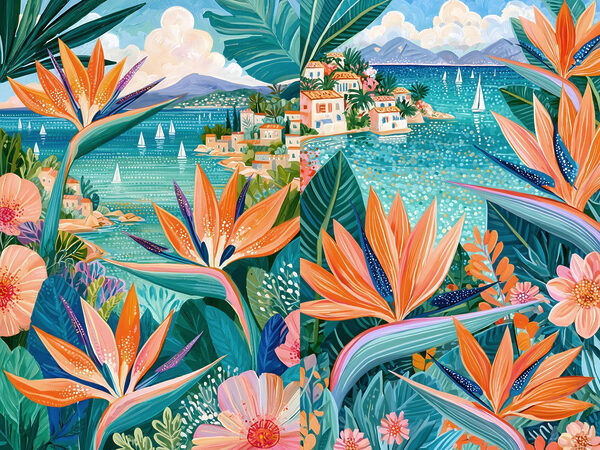 Collage of flowers and plants Collage of flowers and plants