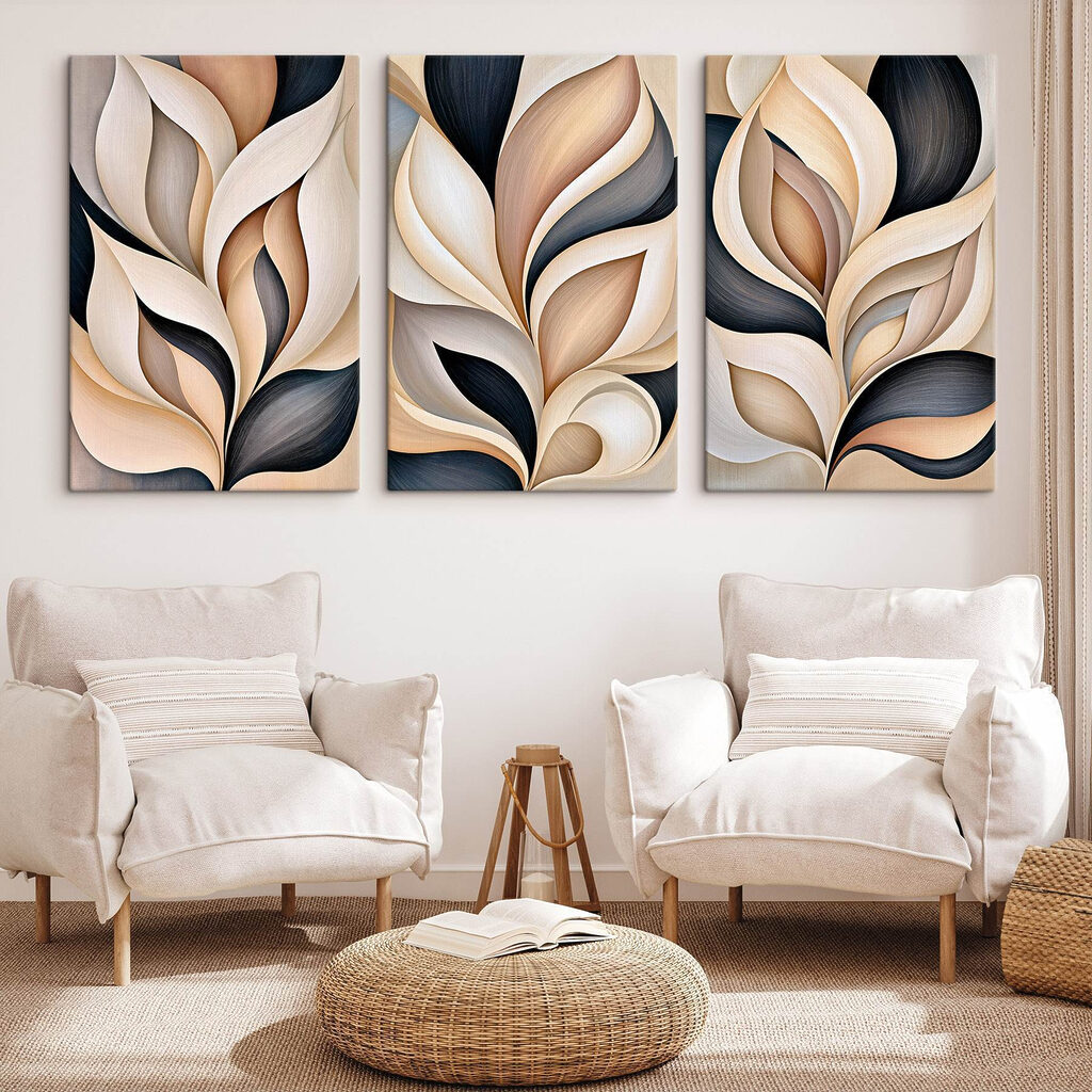 Flowing forms in soft hues Flowing forms in soft hues