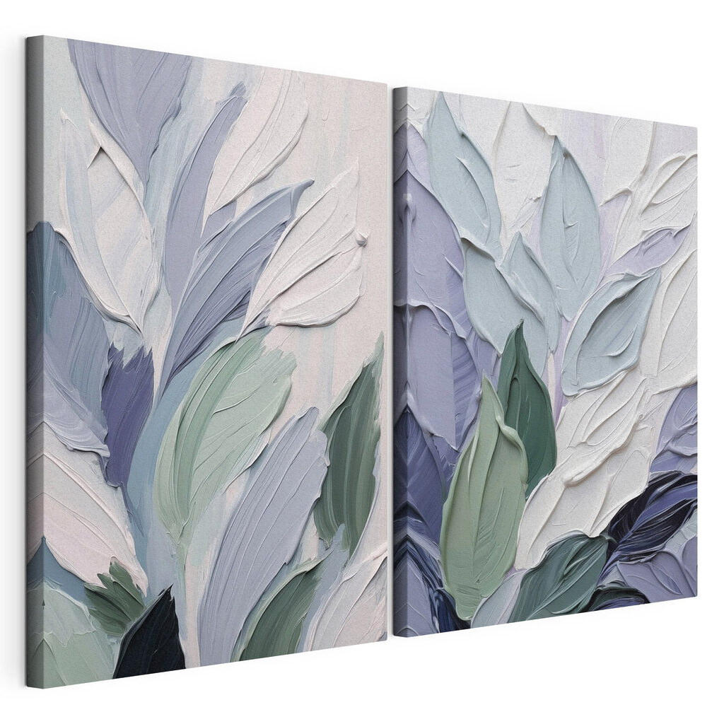 Abstract leaves in soft color palette Abstract leaves in soft color palette