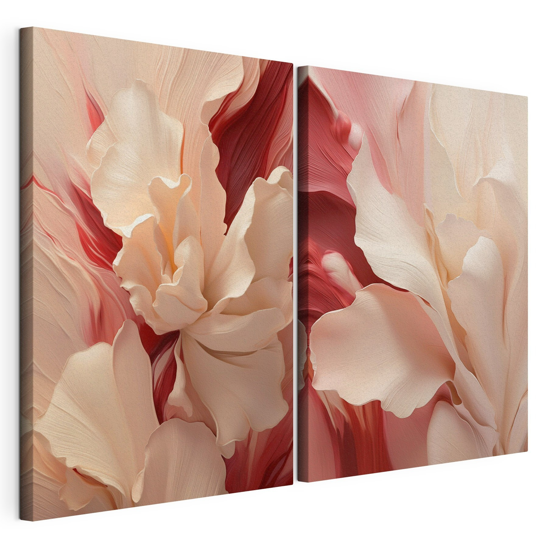 Collage of white and pink flowers