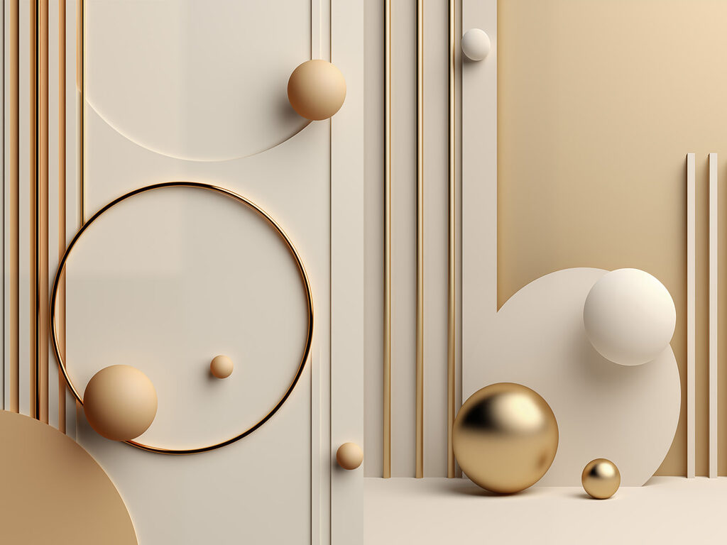 Abstract shapes in soft hues