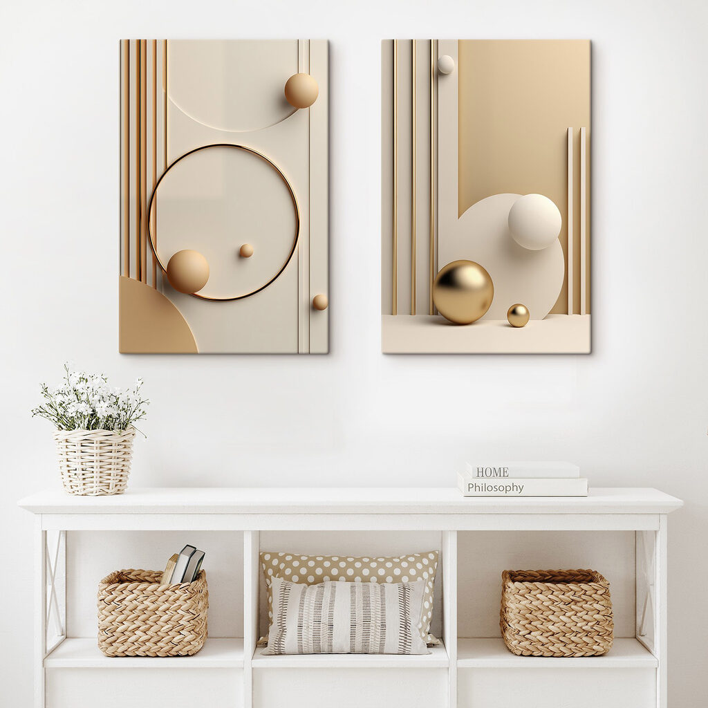 Abstract shapes in soft hues