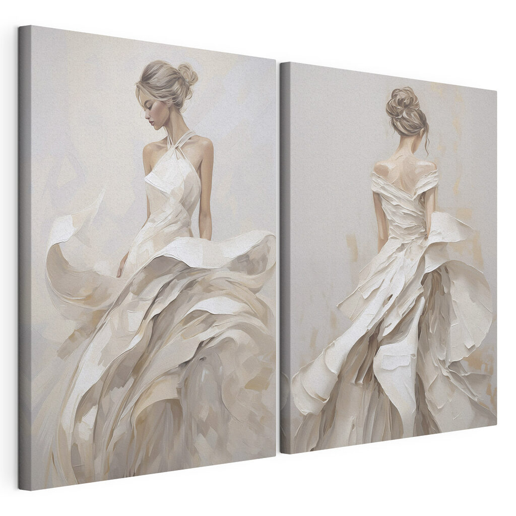 Woman in a white dress Woman in a white dress