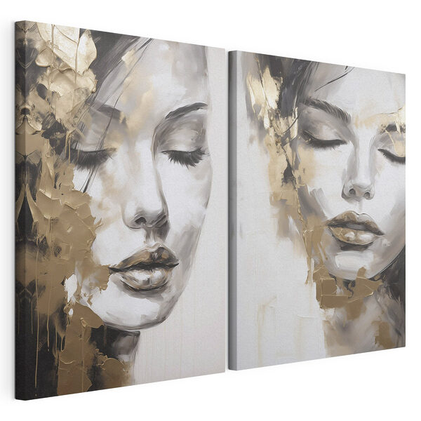 Painting of a woman's face Painting of a woman's face