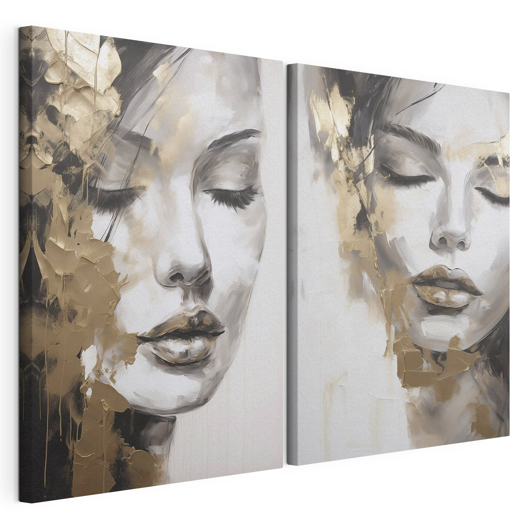 Painting of a woman's face Painting of a woman's face